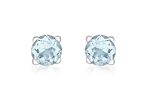 CARISSIMA Damen-Ohrringe 9 Karat (375) Weißgold Aquamarin von CARISSIMA