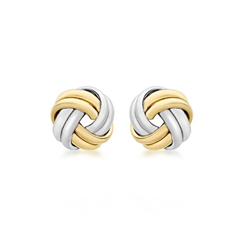 CARISSIMA Damen-Ohrstecker 18ct 8mm Knot Stud Earrings 750 Bicolor - 7.55.8459 von CARISSIMA