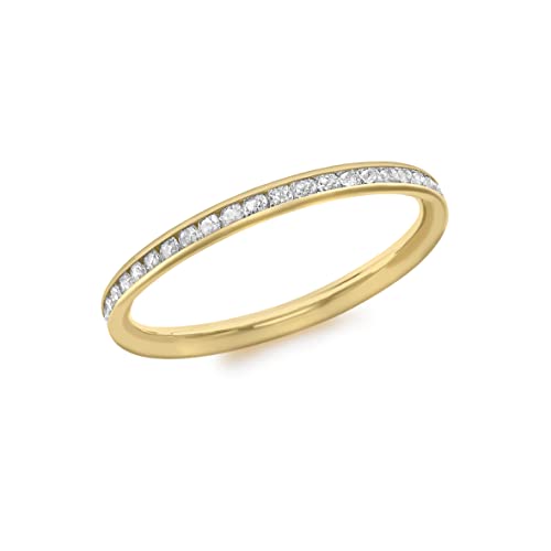 CARISSIMA Gold Damen Ring 9k (375) Gelbgold Zirkonia Band - Größe L von CARISSIMA