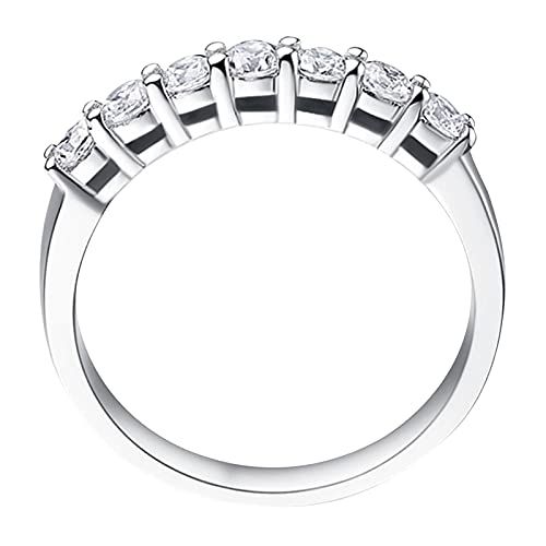 Arm Ringe Schwimmen Prinzessin Ring der Zirkon-Verlobungs-Frauen personifizierte Ringe O Ringe Für Tür (Silver, 9) von Caritierily