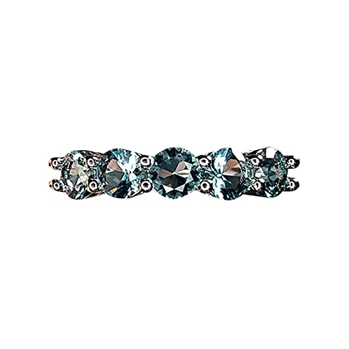 Caritierily Breite Ringe in Silber Molan Living Mouth Ring Leichter Luxusring mit eingelegtem Diamantimitat in blauer Farbe (Navy, One Size) von Caritierily