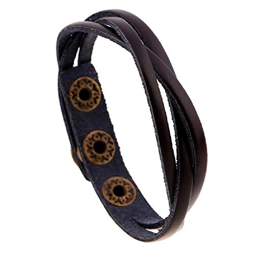 Caritierily Lederarmbänder aus Kunststoff Männer Wrap Cushionin Punk Albumarmband Frauen Armband Gummiband von Caritierily