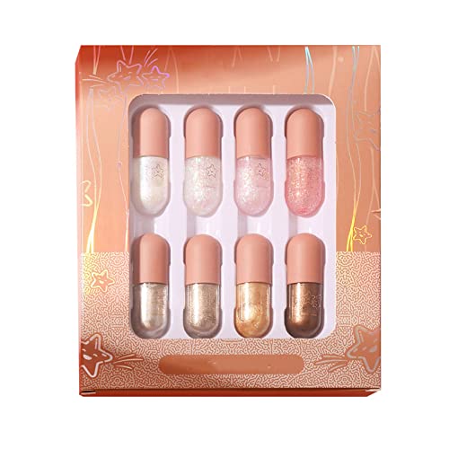 Flüssiger Lidschatten Silber Liquid Glitter Eyeshadow Highlighter Makeup Korean Makeup K Drama Glitter Under Eye Glow Long Lasting 5ml von Caritierily
