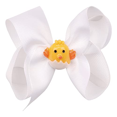 Haarspangen Damen Dünnes Haar Glitzer Ostern Party Ornamente Ostereier Funnys Bow Ribbon 4.5 Bow Kids Hair Clips von Caritierily