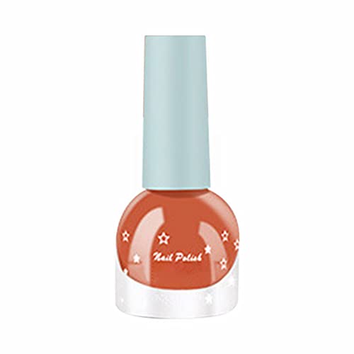 Neon Look Nail Lacquer Transparenter Nagellack auf Wasserbasis Nude Color Tear Pull No Bake Tasteless Nail Polish Practice Lasting Polish 6ml (X, One Size) von Caritierily