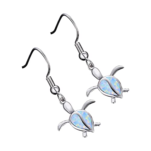 Caritierily Opal Schildkröte Ohrringe Accessoires für Damen Ohrringe Schildkröte Ohrringe Ohrringe Verspielt (White, One Size) von Caritierily