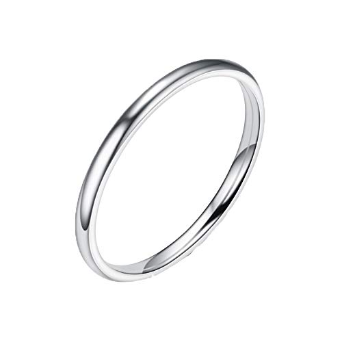 Caritierily Silber Ringe Für Männer Ring Solide Schmuck Ring Geometrie 925 Weiß Mode Damen Silber Ringe Geschenk Ringelband (Silver, 12号) von Caritierily