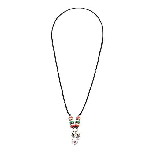 Weihnachten gesponnene Halsketten-Seil-Kinder bunter Weihnachtsbaum Sankt-Halskette Halskette Geweih (Black, One Size) von Caritierily
