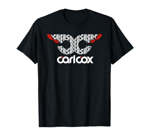 Carl Cox T-Shirt Oh Ja White Wings Schwarz S EU 39/40 V-Ausschnitt Kurzarm Unisex Erwachsene Kinder Musikfans Carl Cox Fans Kinder bis Erwachsene von Carl Cox