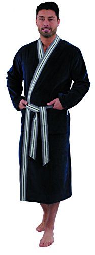 Carl Ross Herren Saunamantel Bademantel Kimono Velour M - 4XL Übergrössen, Grösse:XX-Large, Farbe:Marine von Carl Ross