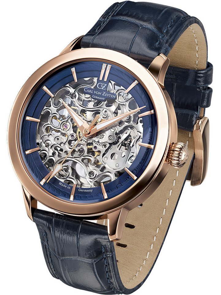 Carl von Zeyten Automatikuhr Carl von Zeyten CVZ0013RBLS Triberg Automatik Herrenuhr 45mm 3ATM Carl von Zeyten CVZ0013RBLS Triberg Automatik Herrenuhr 45mm 3ATM von Carl von Zeyten