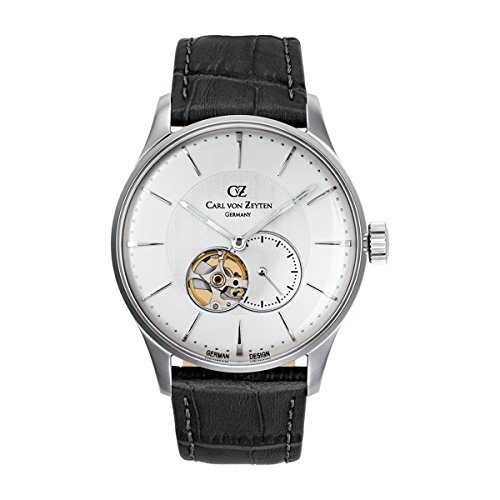 Carl von Zeyten Herren Analog Automatik Uhr mit Leder Armband CVZ0022SL von Carl von Zeyten