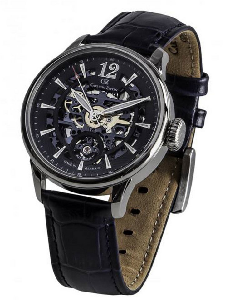 Carl von Zeyten Automatikuhr Carl von Zeyten CVZ0051BL Herrenuhr Enz Automatik 40mm 5ATM Carl von Zeyten CVZ0051BL Herrenuhr Enz Automatik 40mm 5ATM von Carl von Zeyten