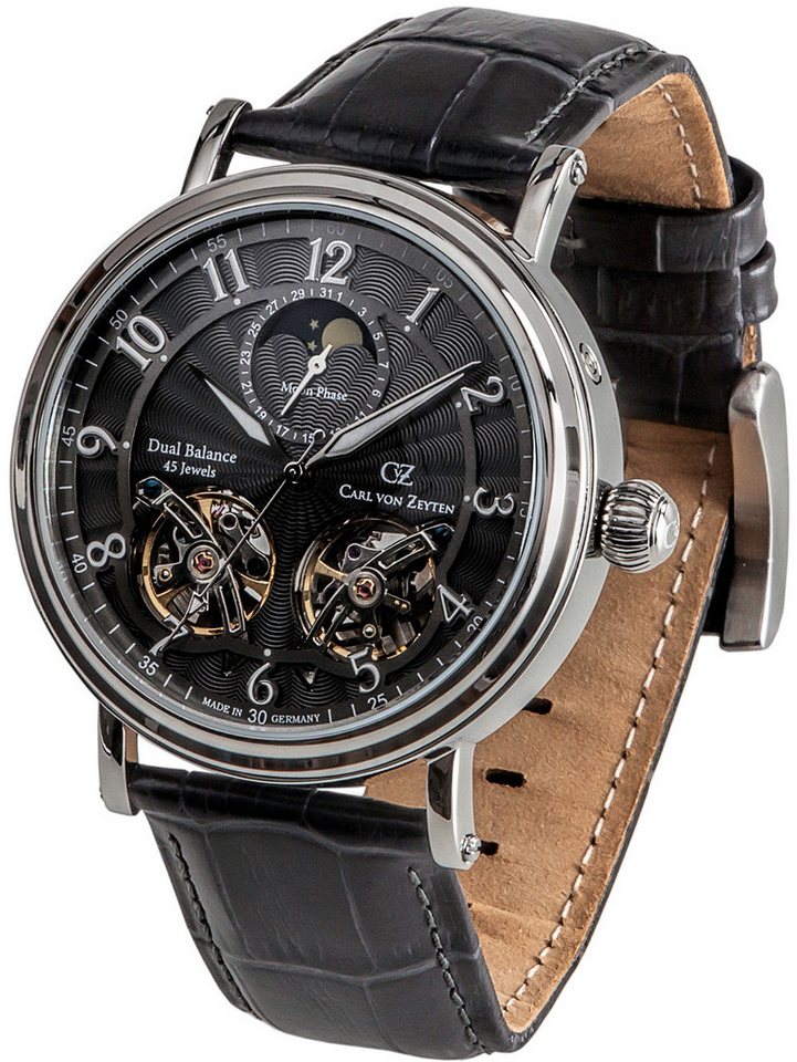 Carl von Zeyten Automatikuhr Carl von Zeyten CVZ0054GY Murg Automatik 46mm 3ATM Carl von Zeyten CVZ0054GY Murg Automatik 46mm 3ATM von Carl von Zeyten