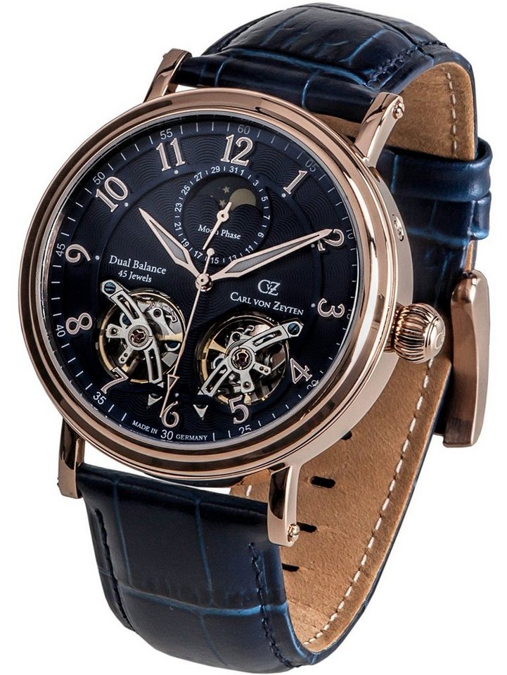 Carl von Zeyten Automatikuhr Carl von Zeyten CVZ0054RBL Murg Mondphase Automatik 46mm 5ATM Carl von Zeyten CVZ0054RBL Murg Mondphase Automatik 46mm 5ATM von Carl von Zeyten