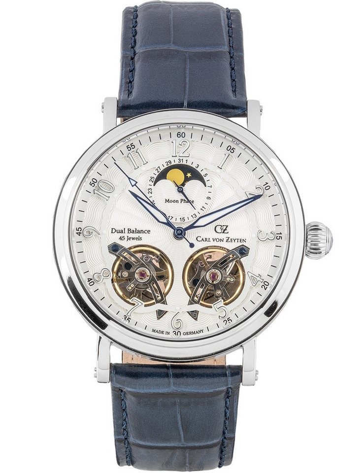 Carl von Zeyten Automatikuhr Carl von Zeyten CVZ0054SLS Herrenuhr Murg Automatik Mondphase Limited Carl von Zeyten CVZ0054SLS Herrenuhr Murg Automatik Mondphase Limited Edition 46mm 5ATM von Carl von Zeyten