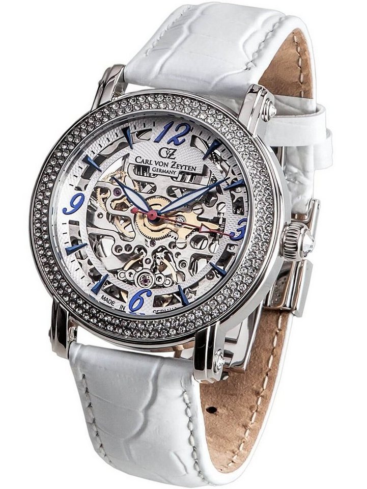 Carl von Zeyten Automatikuhr Carl von Zeyten CVZ0061WH Wolfach Automatik Damenuhr 40mm 5ATM Carl von Zeyten CVZ0061WH Wolfach Automatik Damenuhr 40mm 5ATM von Carl von Zeyten