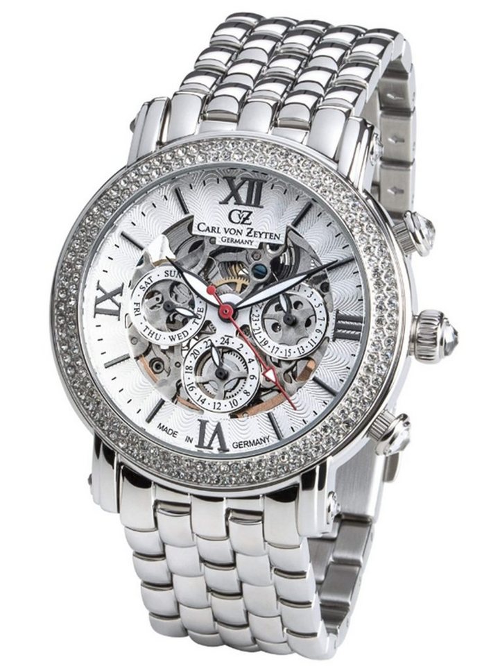 Carl von Zeyten Automatikuhr Carl von Zeyten CVZ0062WHMS Kniebis Automatik Damenuhr 40mm 5ATM Carl von Zeyten CVZ0062WHMS Kniebis Automatik Damenuhr 40mm 5ATM von Carl von Zeyten