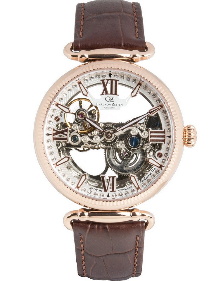 Carl von Zeyten Automatikuhr Carl von Zeyten CVZ0083RWHS Damenuhr Häusern Automatik Limited Editio Carl von Zeyten CVZ0083RWHS Damenuhr Häusern Automatik Limited Edition 42mm 3ATM von Carl von Zeyten
