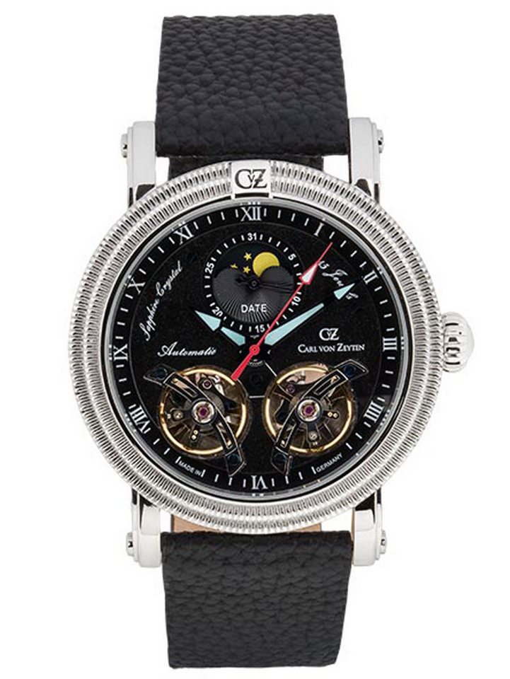 Carl von Zeyten Automatikuhr Carl von Zeyten CVZ0085BKS Herrenuhr Schauinsland Automatik Limited 46 Carl von Zeyten CVZ0085BKS Herrenuhr Schauinsland Automatik Limited 46mm 5ATM von Carl von Zeyten