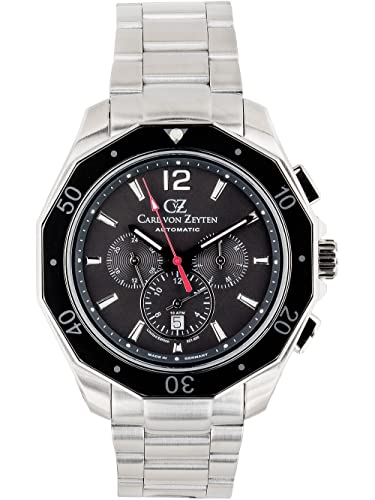 Carl von Zeyten Herren Analog Automatik Uhr mit Edelstahl Armband CVZ0079GYMS von Carl von Zeyten