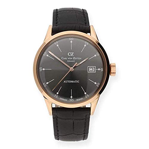 Carl von Zeyten Herren Analog Automatik Uhr mit Leder Armband CVZ0002RGU von Carl von Zeyten