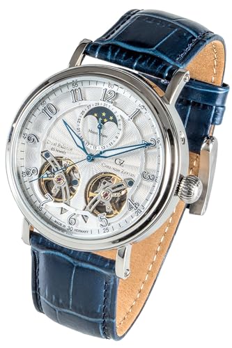 Carl von Zeyten Herren Analog Automatik Uhr mit Leder Armband CVZ0054SLS von Carl von Zeyten
