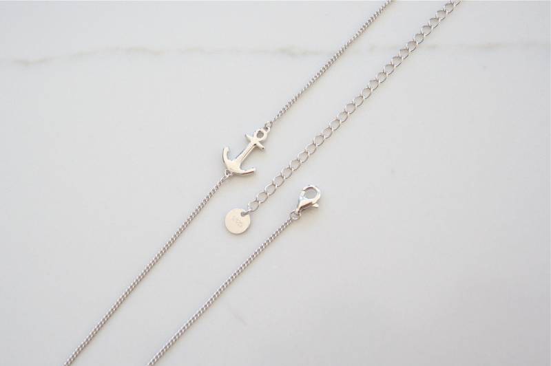 sterling Silber Anker Halskette - Hohe Qualität Größenverstellbar Made in Australia von CarlAugust