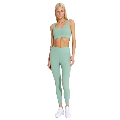 Carlheim Women's Active wear Leggings Ribbed Helle, Light Green, Medium von Carlheim