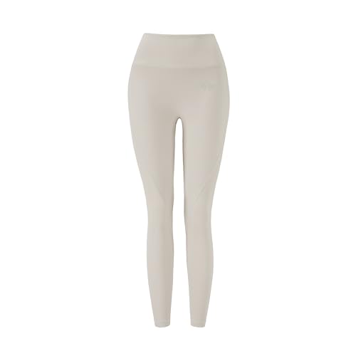 Carlheim Women's Active wear Leggings Ribbed Panel-Rikke, Beige, Small von Carlheim