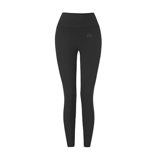 Carlheim Women's Active wear Leggings Ribbed Panel-Rikke, Black, Large von Carlheim