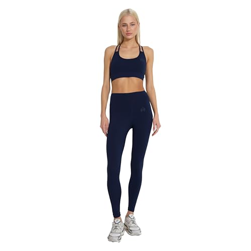 Carlheim Women's Active wear Leggings Zipper Pocket, Navy, Medium von Carlheim