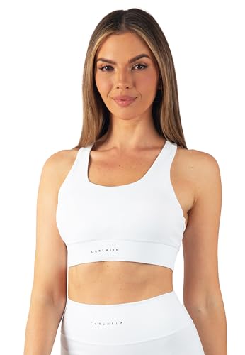 Carlheim Women's Serenita Active Collection Sports Bra X-Back, White, X-Small von Carlheim