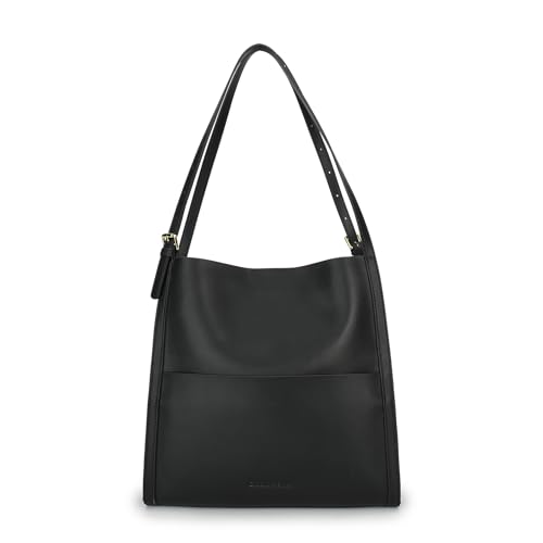 Carlheim Women's Shoulderbag ELLA PREMIUM Genuine Leather, Black von Carlheim