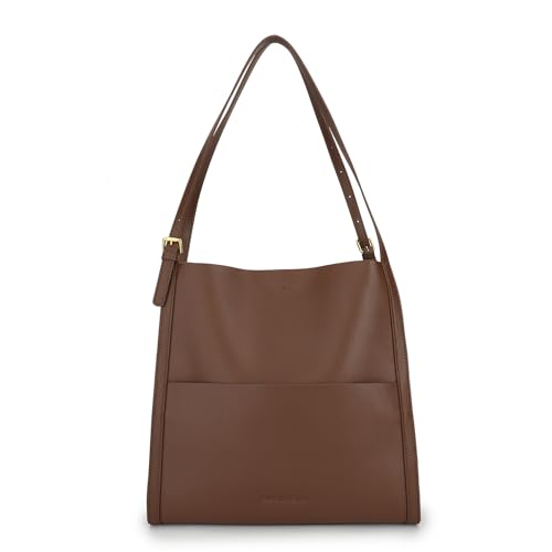 Carlheim Women's Shoulderbag ELLA PREMIUM Genuine Leather, Brown von Carlheim