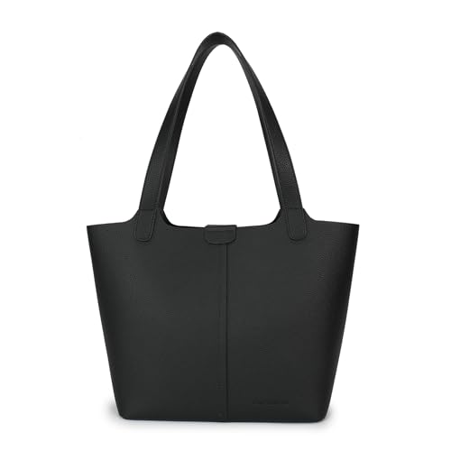 Carlheim Women's Totebags ELLA PREMIUM Genuine Leather, Black von Carlheim