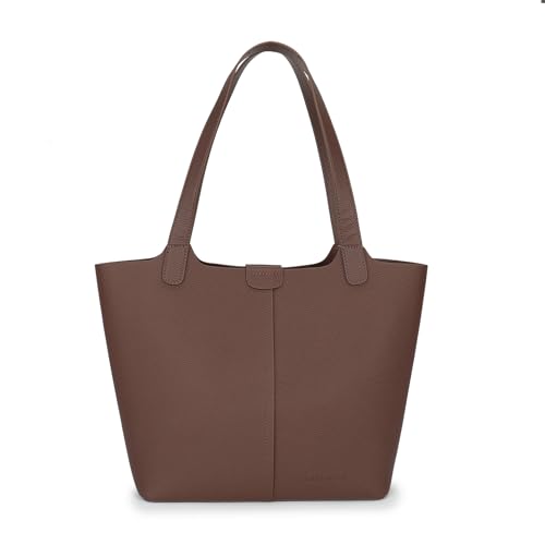 Carlheim Women's Totebags ELLA PREMIUM Genuine Leather, Brown von Carlheim