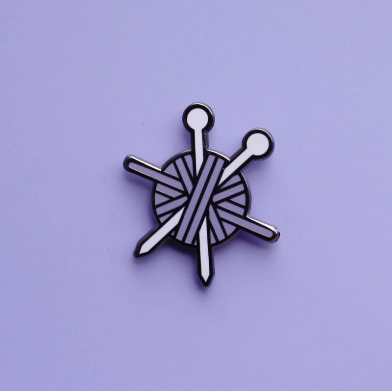 Lila Stricknadel | Hard Emaille Stricknadeln Art von CarliJayneDesigns