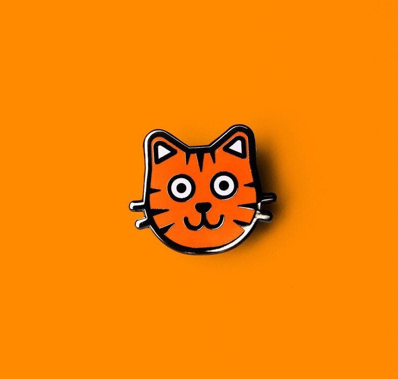 Oranges Kätzchen Pin, Ginger Tabby Katze von CarliJayneDesigns