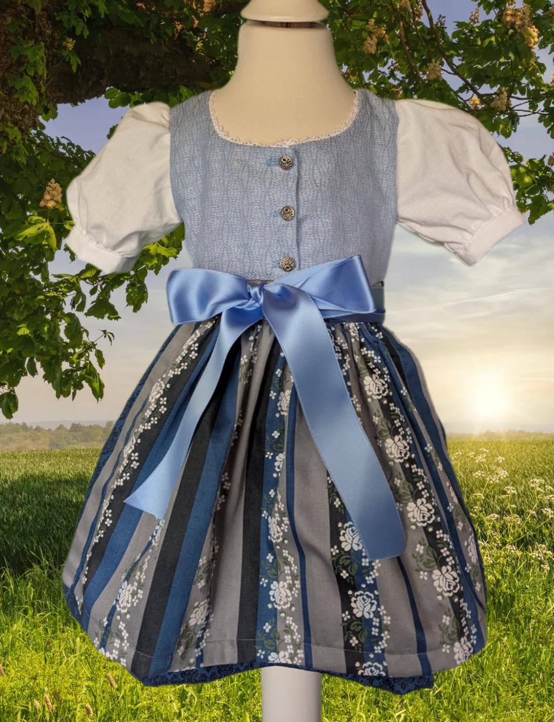 Baby Dirndl Gr, 74/80 , Sofort Lieferbar, Ganz Klassisch, Schönes Weihnachtsgeschenk von CarlinaRegine