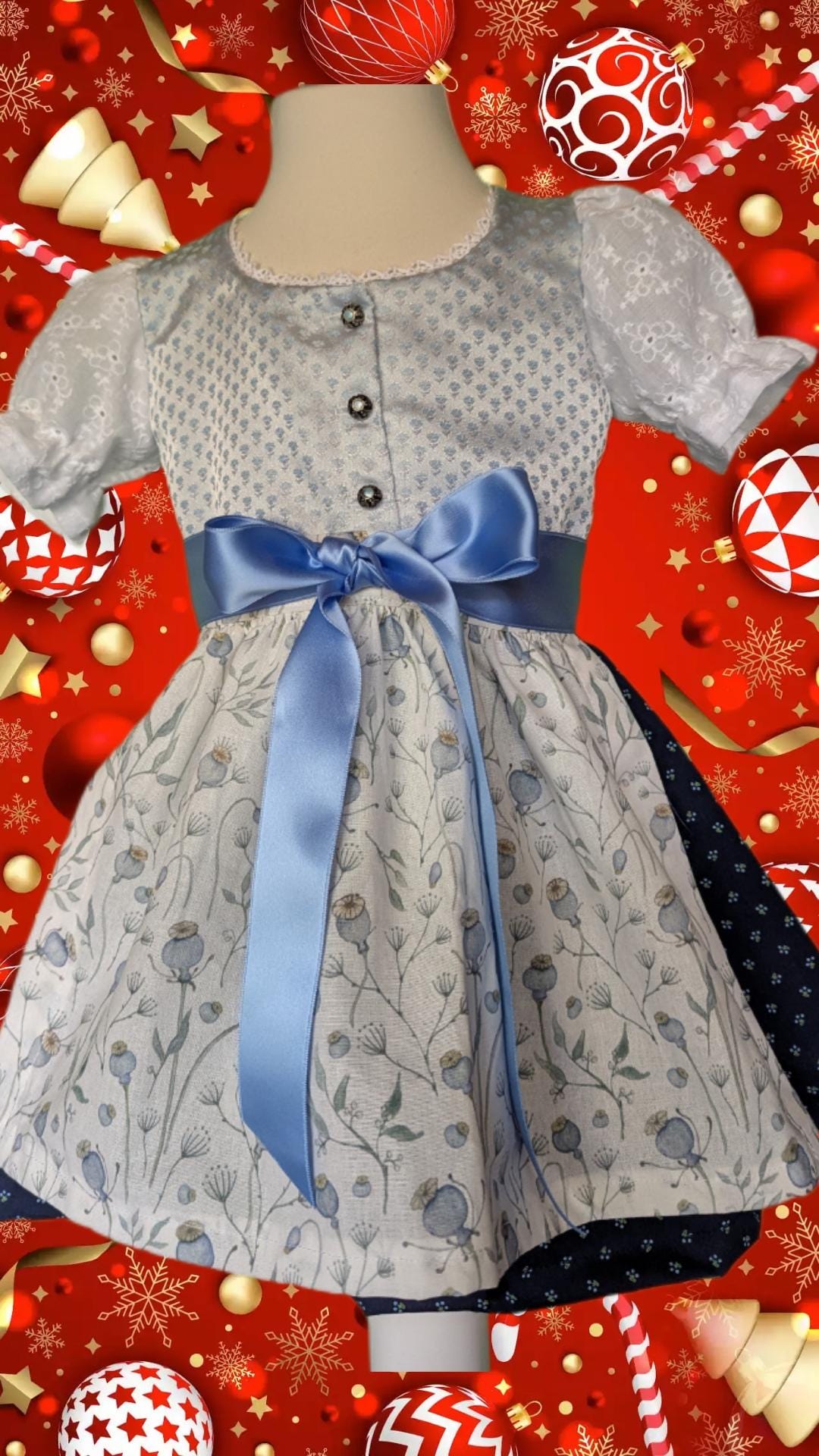 Baby Dirndl Gr. 74 Aus Traditionellem Trachtenstoff , Sofort Lieferbar, Ein Schönes Weihnachtsgeschenk von CarlinaRegine