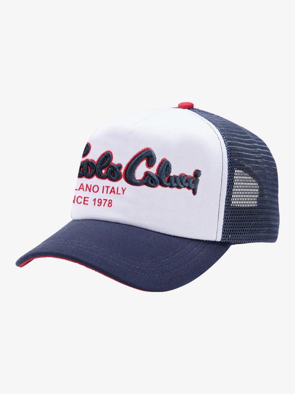 Carlo Colucci Trucker Cap Damen Baumwolle, blau von Carlo Colucci