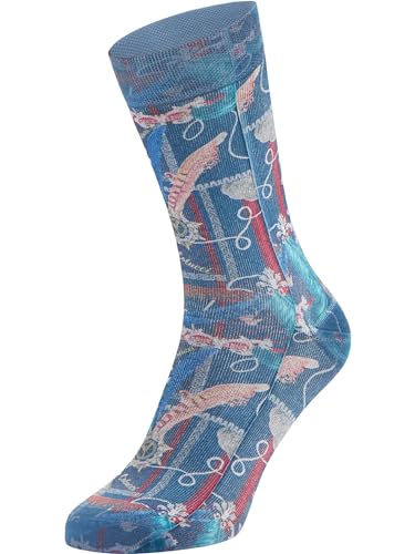 Carlo Colucci Bedruckte Socken, 1er Pack Navy 43-46 von Carlo Colucci