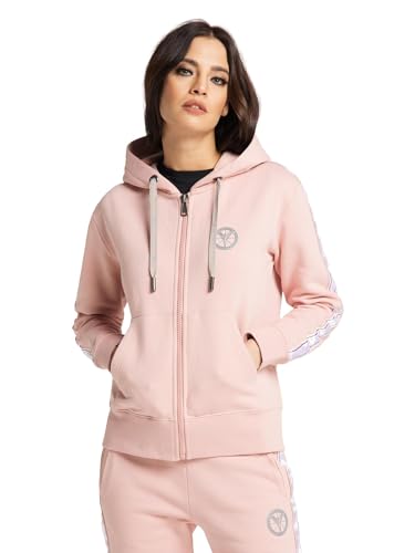 Carlo Colucci Damen Basic Sweatjacke Rosa L/40 von Carlo Colucci