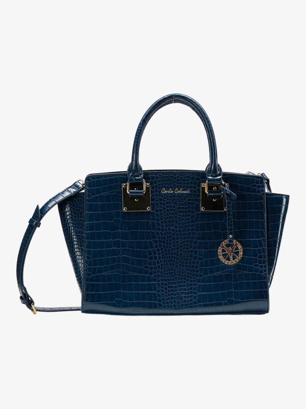 Carlo Colucci Henkeltasche Damen, blau von Carlo Colucci