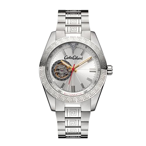 Carlo Colucci Herren Analog Quarz Uhr mit Edelstahl Armband CC302-1 von Carlo Colucci