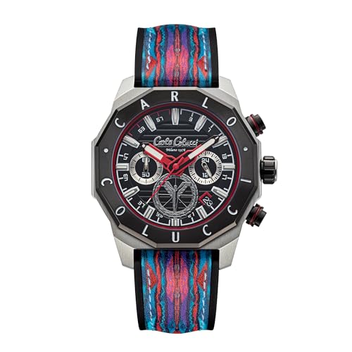 Carlo Colucci Herren Analog Quarz Uhr mit Silikon Armband CC200-3 von Carlo Colucci