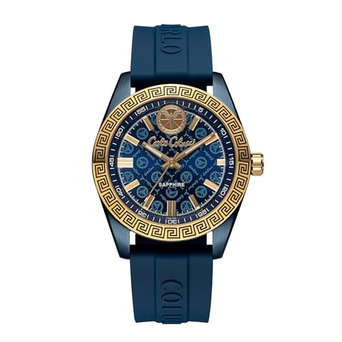 Carlo Colucci Herren Analog Quarz Uhr mit Silikon Armband CC301-2 von Carlo Colucci