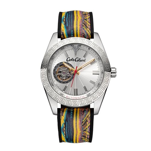 Carlo Colucci Herren Analog Quarz Uhr mit Silikon Armband CC302-2 Carlo Colucci Herren Analog Quarz Uhr mit Silikon Armband CC302-2 von Carlo Colucci