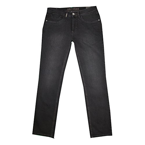 Carlo Colucci Herren Stretch 5-Pocket Trend Jeans Hose Mod. Enrico, Regular Gerade (36/34, 7274 Darkgrey Denim) von Carlo Colucci